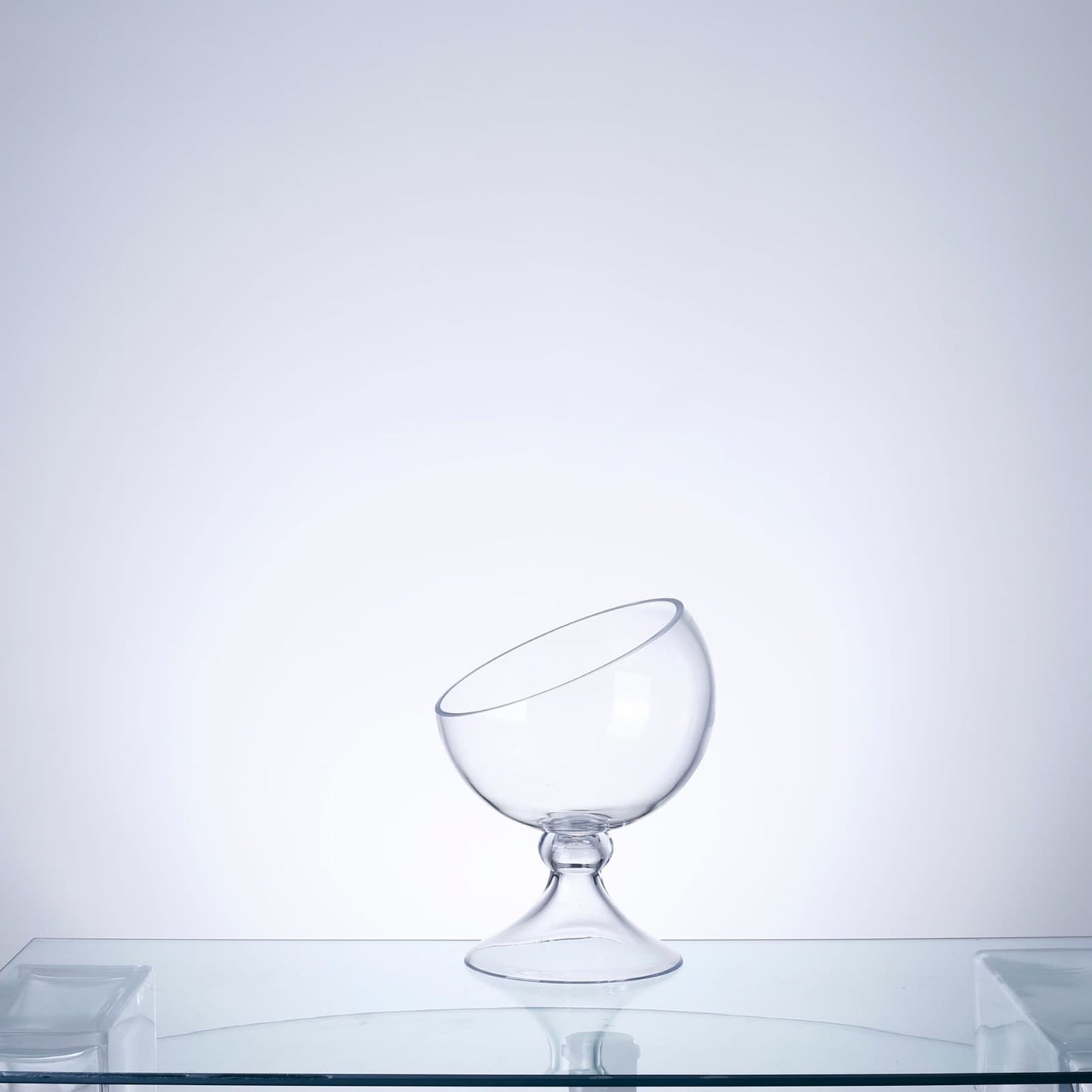 Glass Footed Bowl | Clear 10.5in