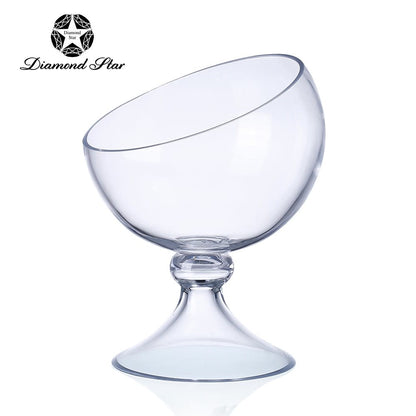 Glass Footed Bowl | Clear 10.5in