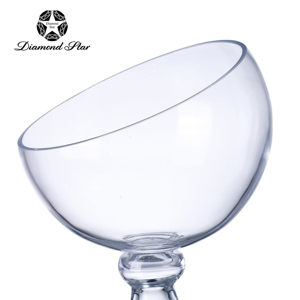 Glass Footed Bowl | Clear 10.5in