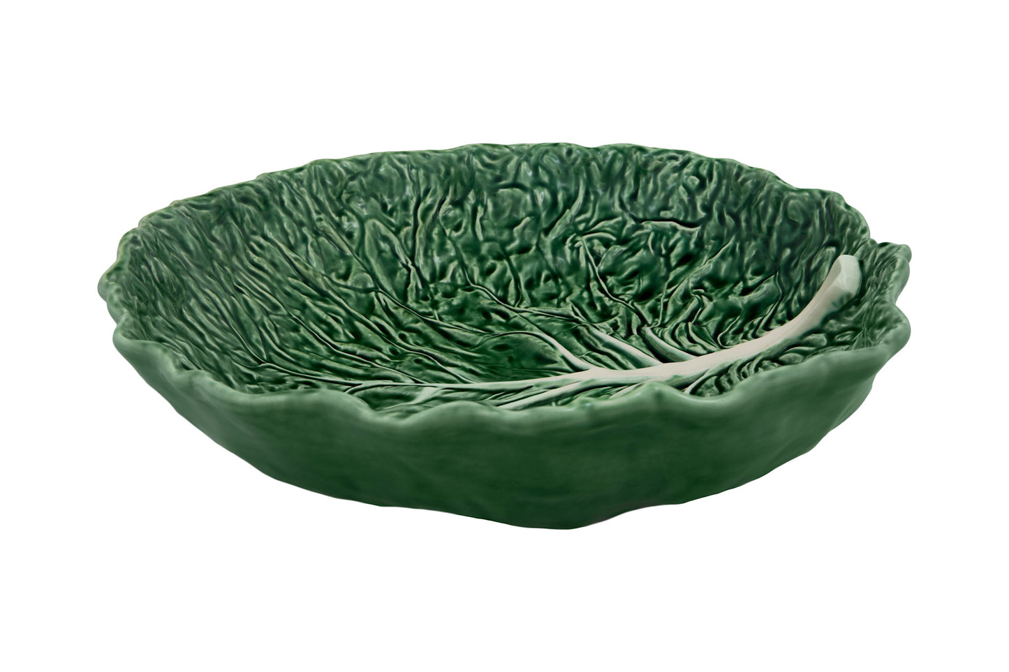 Bordallo Pinheiro Cabbage Large Salad Bowl | 15in Green