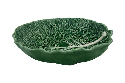 Bordallo Pinheiro Cabbage Large Salad Bowl | 15in Green