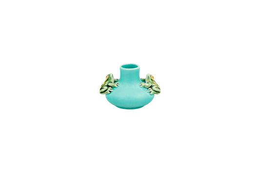Bordallo Pinheiro Arte Bordallo Small Vase Two Frogs | 3in