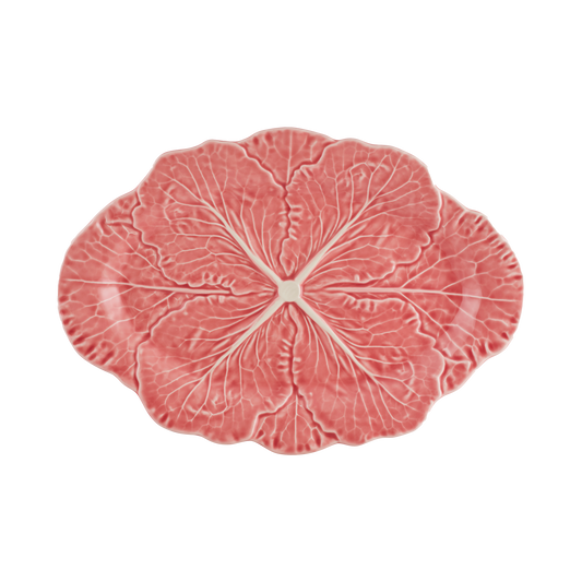 Bordallo Pinheiro Pink Cabbage Oval Platter | 15in