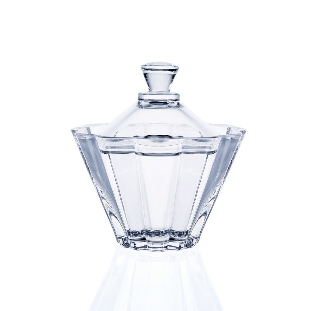 Glass Lidded Bowl | Clear 6in