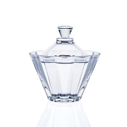 Glass Lidded Bowl | Clear 6in