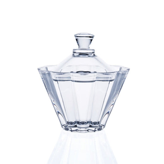 Glass Lidded Bowl | Clear 6in