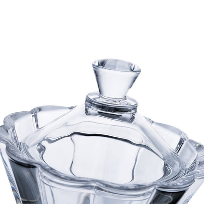 Glass Lidded Bowl | Clear 6in