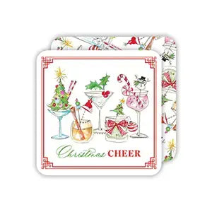 Square Coasters Christmas Cocktails | Set of 20