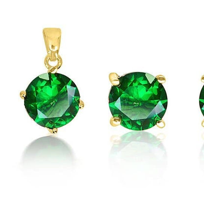 Green Earrings & Pendant Set