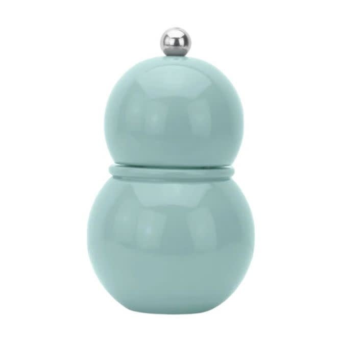 Chubbie Wood Lacquer Salt or Pepper Mill Grinder | 4.75in Eau De Nil Aqua