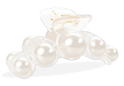 Audrey Pearl Clip | 6in White
