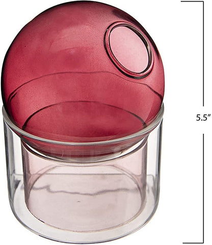 Red Round Vase