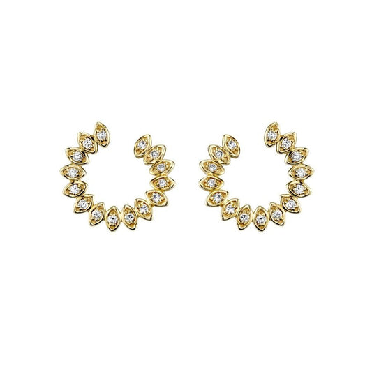 Marquis Small Front To Back Earrings