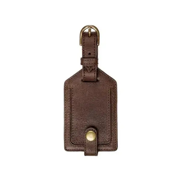 Campaign Leather Luggage Tag | Smoke
