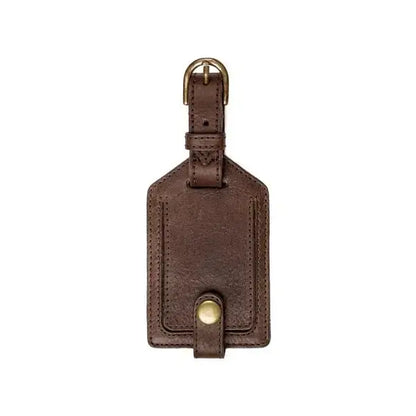 Campaign Leather Luggage Tag | Smoke