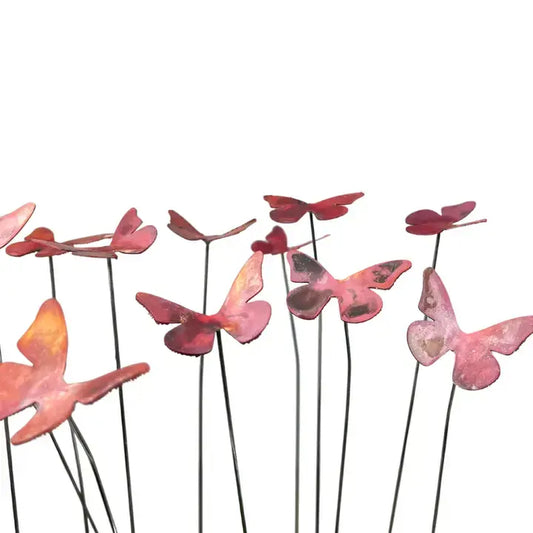Copper 1in Butterfly Flower Spike | 12in
