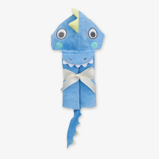 Hooded Baby Bath Wrap | Blue Dinosaur