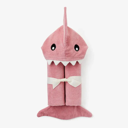 Hooded Baby Bath Wrap | Shark Mauve
