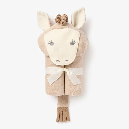Hooded Baby Bath Wrap | Taupe Pony