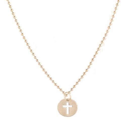 Necklace Gold Blessed Small Gold Charm 16in