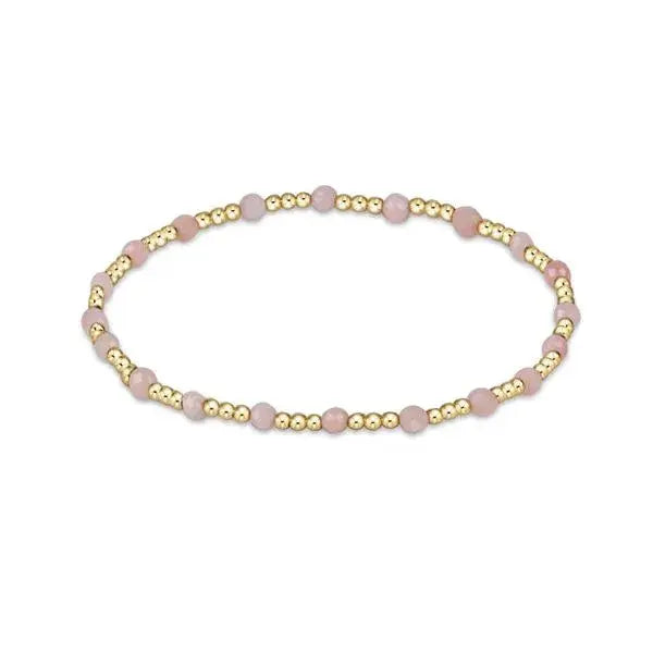 eNewton Extends Gemstone Sincerity 3mm Bead Bracelet | Pink Opal