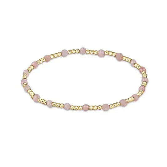 eNewton Extends Gemstone Sincerity 3mm Bead Bracelet | Pink Opal
