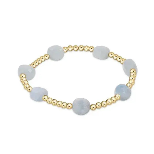 eNewton Extends Admire 3mm Bead Bracelet | Aquamarine