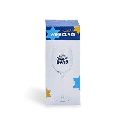 Hanukkah Wine Glass - Assorted