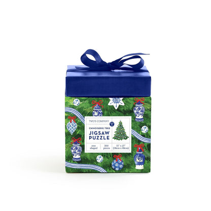 Blue & White Christmas Tree Puzzle 500 Pc