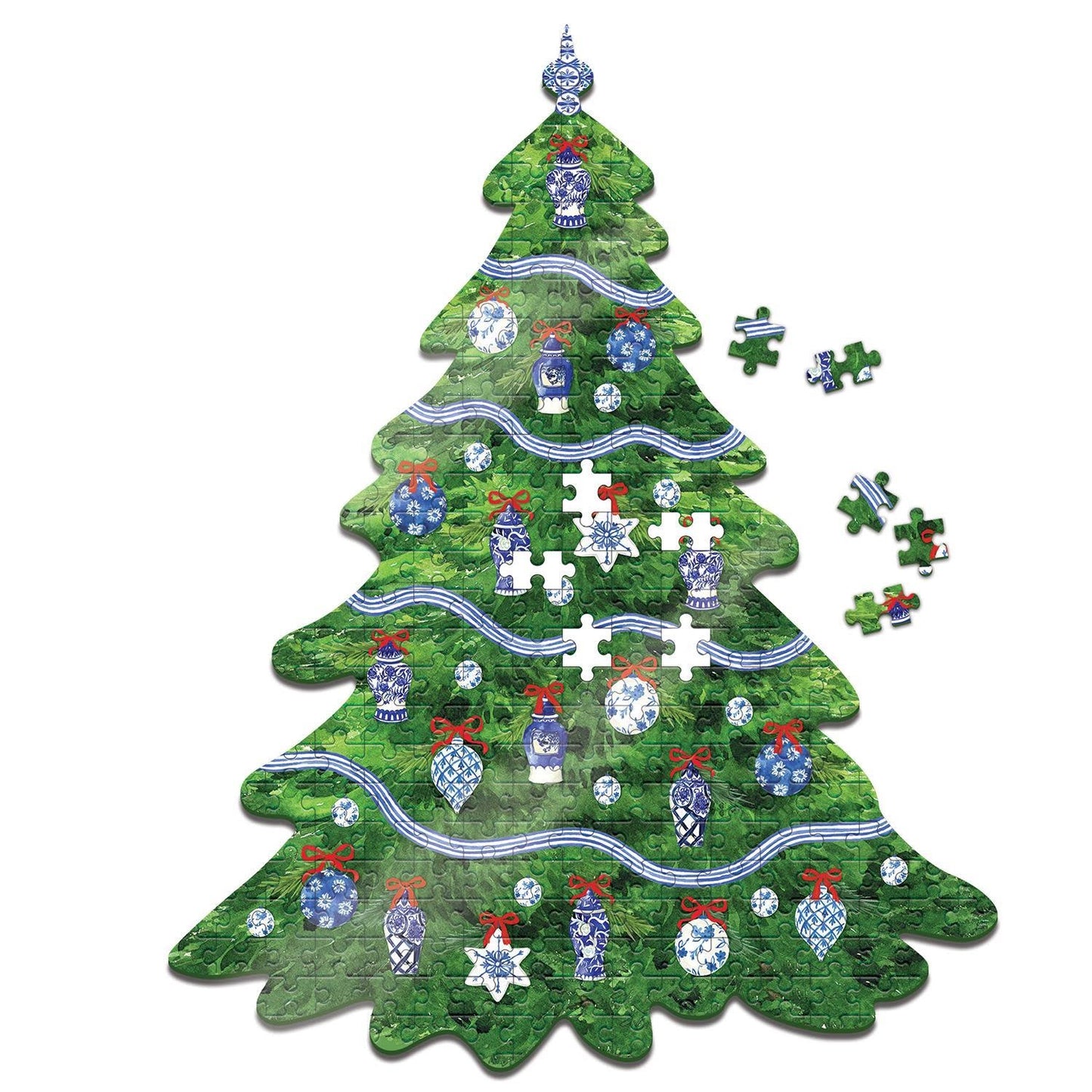 Blue & White Christmas Tree Puzzle 500 Pc