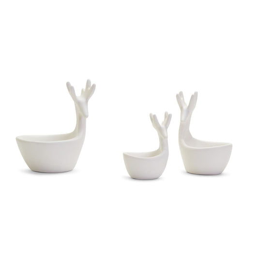 White Deer Bowl Set/3