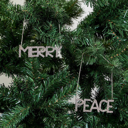 Rhinstone Word Ornament Assorted