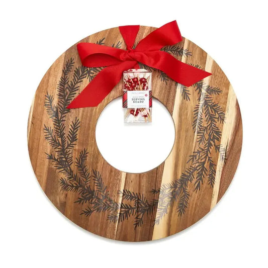 Wreath Charcuterie Serving Board with Picks