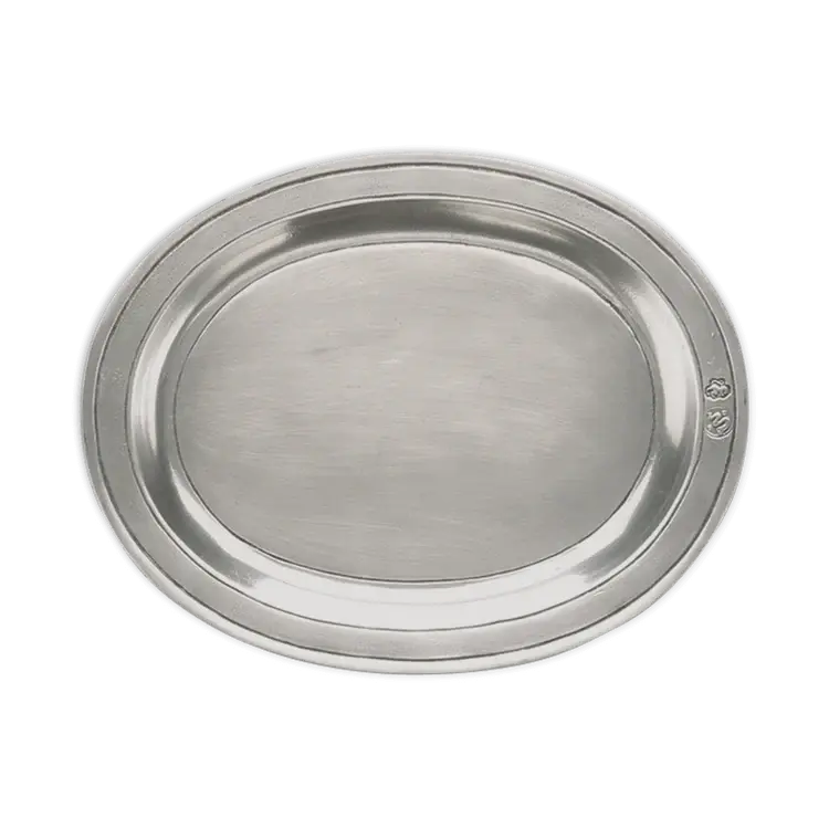 Match Pewter Oval Incised Tray | X-Small 7.8x6in