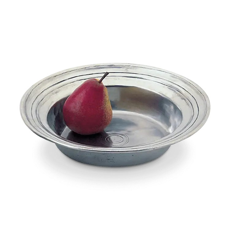 Match Pewter Round Incised Bowl | Medium 10.4in