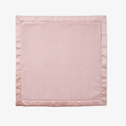 Luxury Fleece + Satin Trim Security Blanket | 20in x 20in Pink
