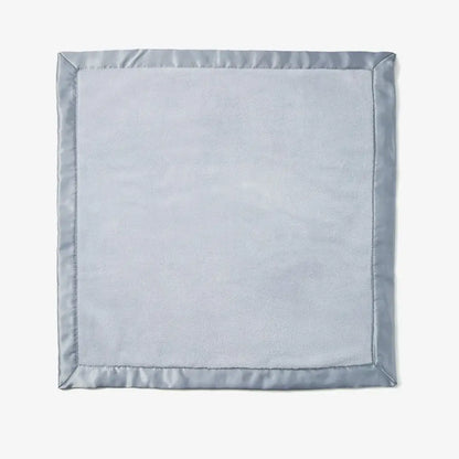Luxury Fleece + Satin Trim Security Blanket | 20in x 20in Blue