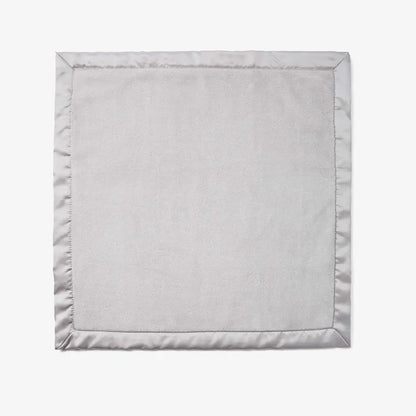 Luxury Fleece + Satin Trim Security Blanket | 20in x 20in Gray