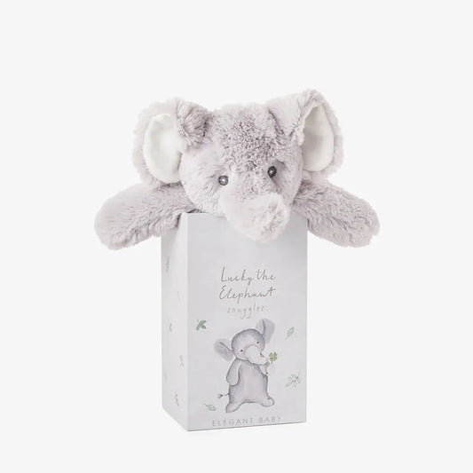 Security Blanket Snuggler Gift Box | 10in Gray Elephant