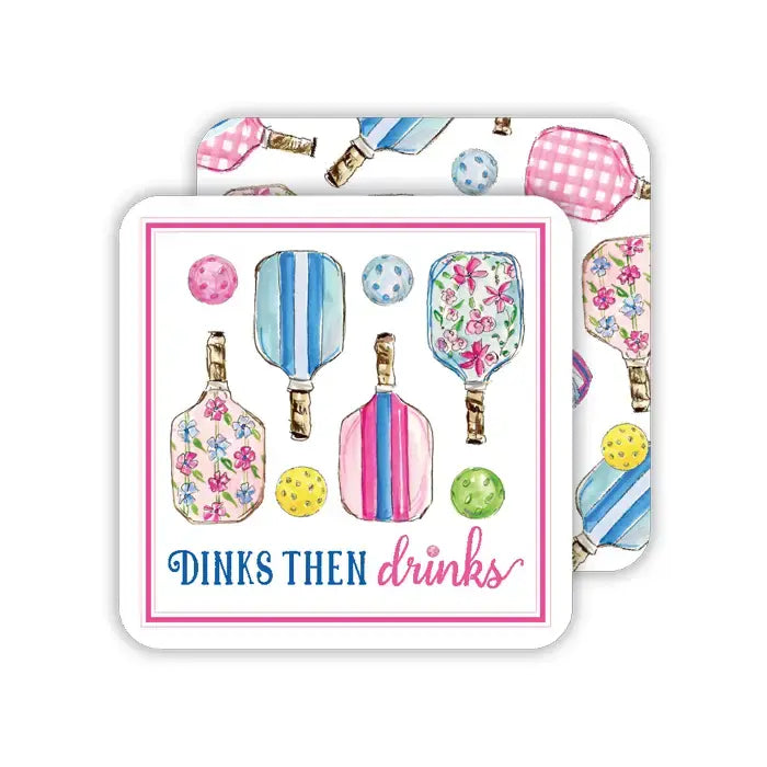 Square Coasters Pickleball Paddles and Balls | Set of 20