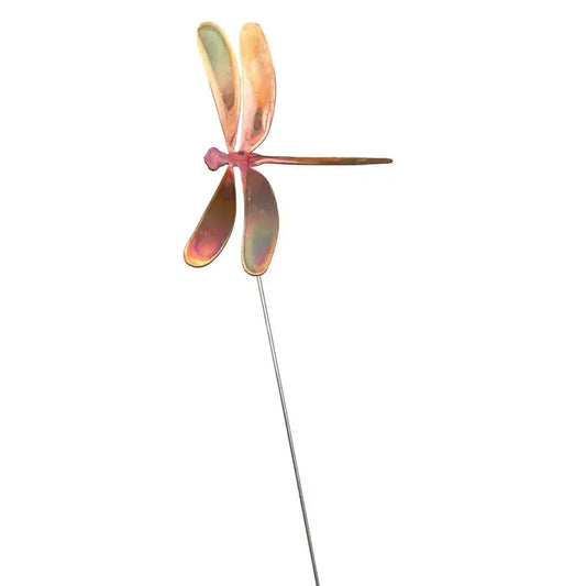 Copper 2.5in Dragonfly Flower Spike | 18in