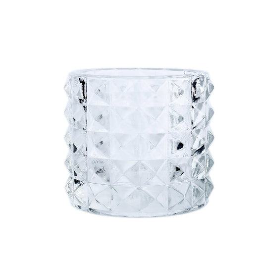Glass Studded Votive Vase | Clear 2.5in