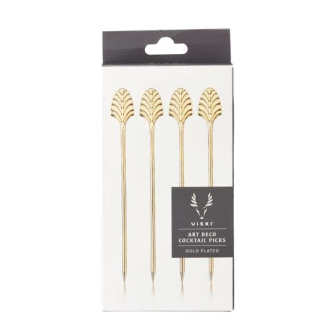 Art Deco Cocktail Picks S/4