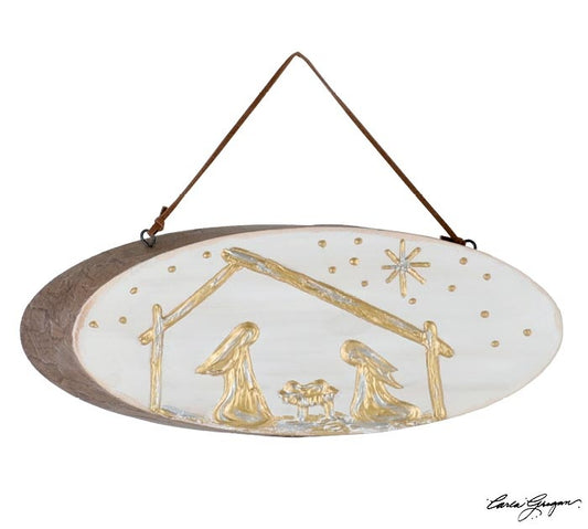 Large Oval Holy Family Ornament