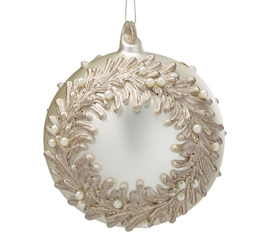 Champagne Wreath on Round Ornament