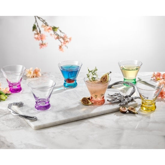 Colored Martini Glass Set