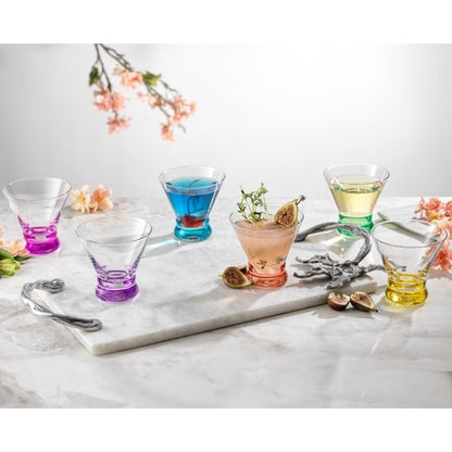 Colored Martini Glass Set