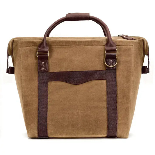 Leather + Waxed Canvas Cooler