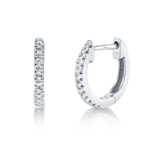 Diamond Huggie Earrings | .07c 14k WG