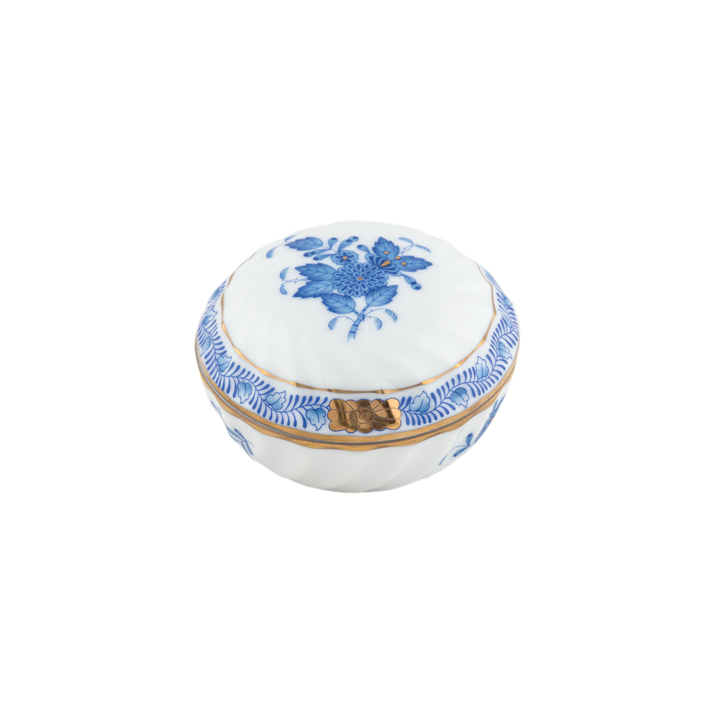 Herend Chinese Bouquet Blue Ring Box | 2.75in